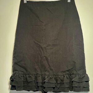 Black Ruffle Hem Mini Skirt Size 2 Coquette Balletcore
